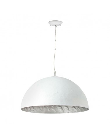 MAGMA-P white and silver pendant lamp