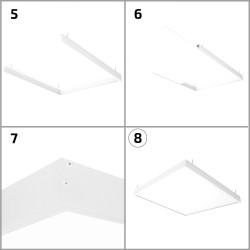 PL-SK.060.060.01 White Surface Kit for a 60x60cm LED Panel